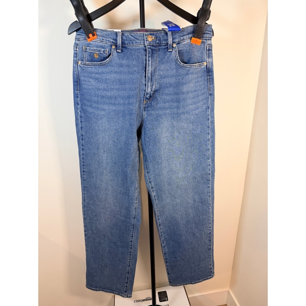Gloria Vanderbilt Womens Relaxed Straight Leg Jeans Dark Blue Size 10 Inseam 31